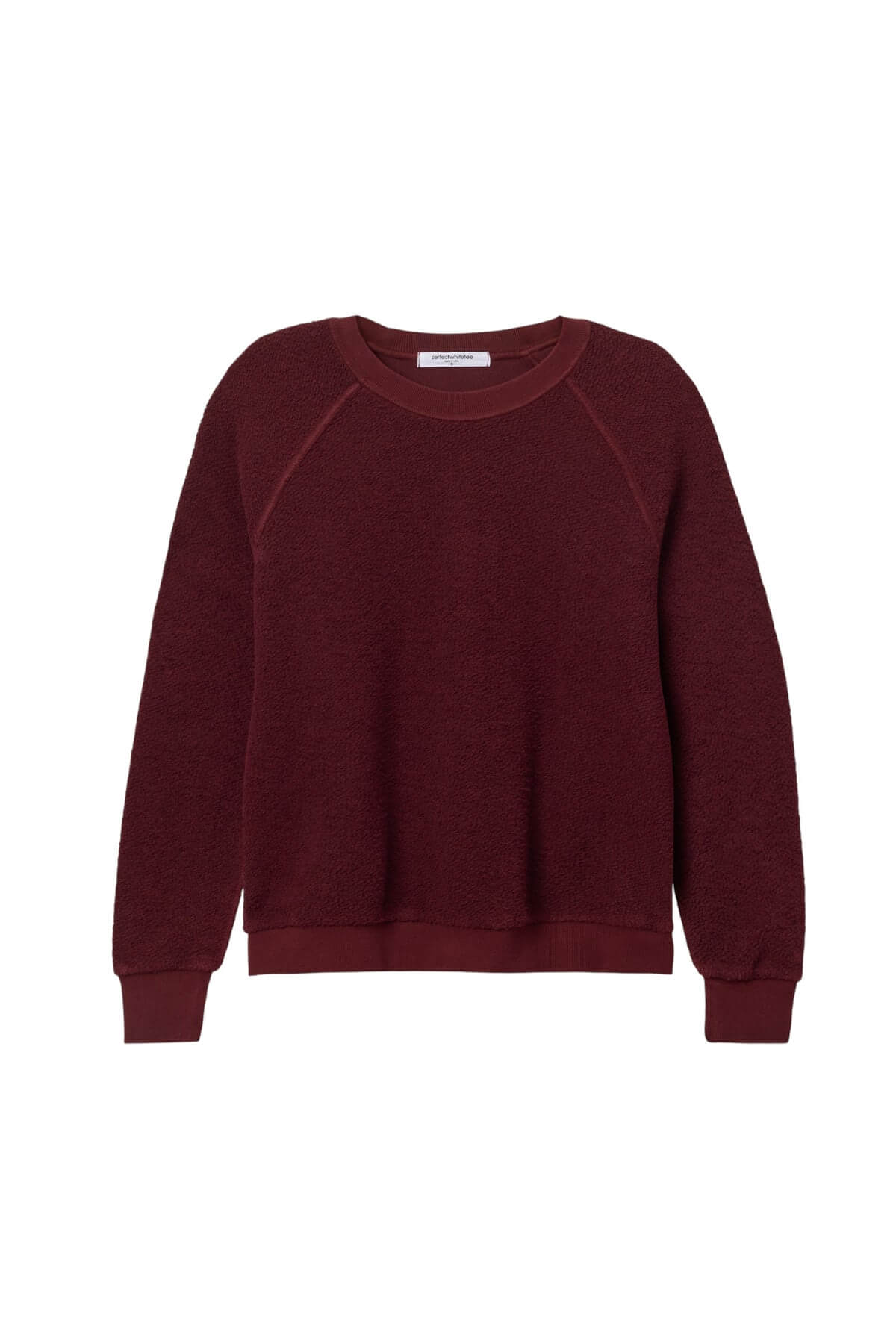 Perfect White Tee Ziggy Sweatshirt in burgundy