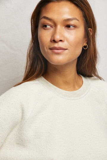 Perfect White Tee ziggy sweatshirt in oatmeal