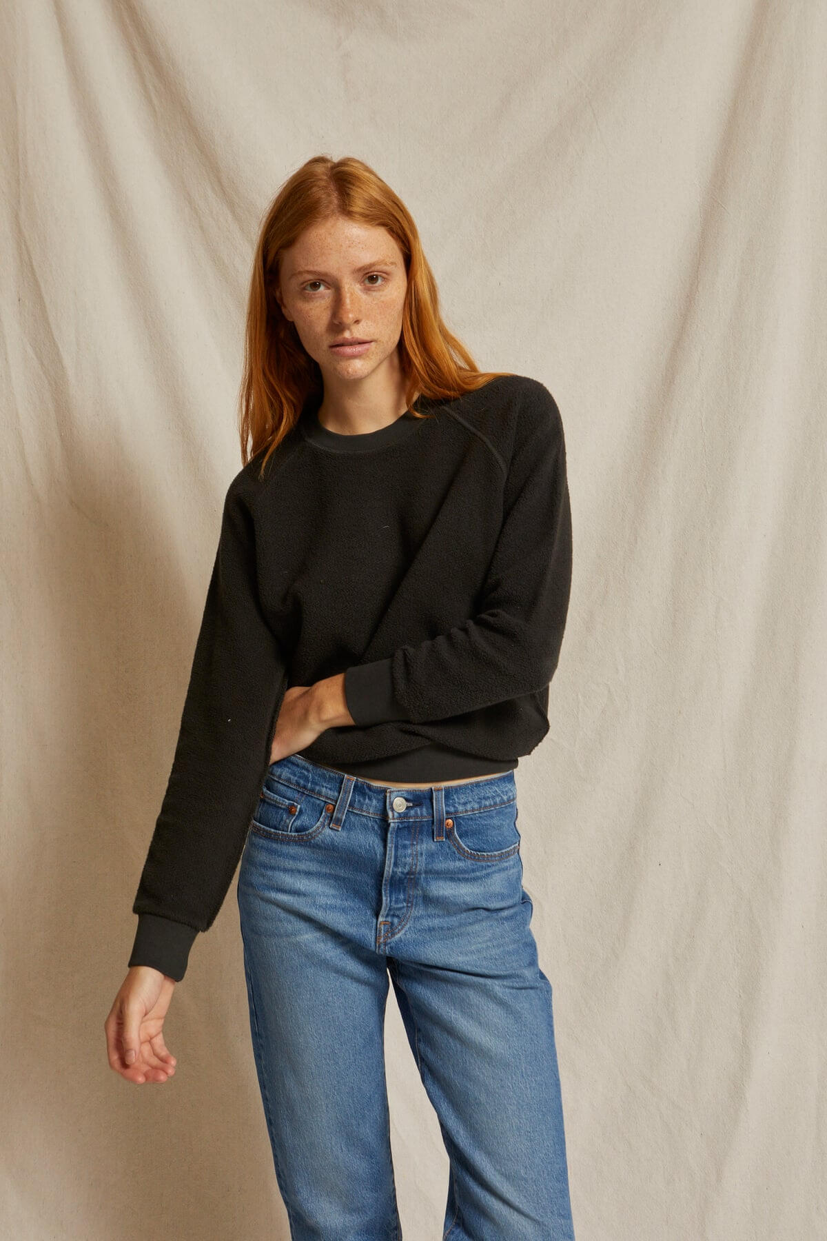 Perfect White Tee Ziggy sweatshirt in vintage black