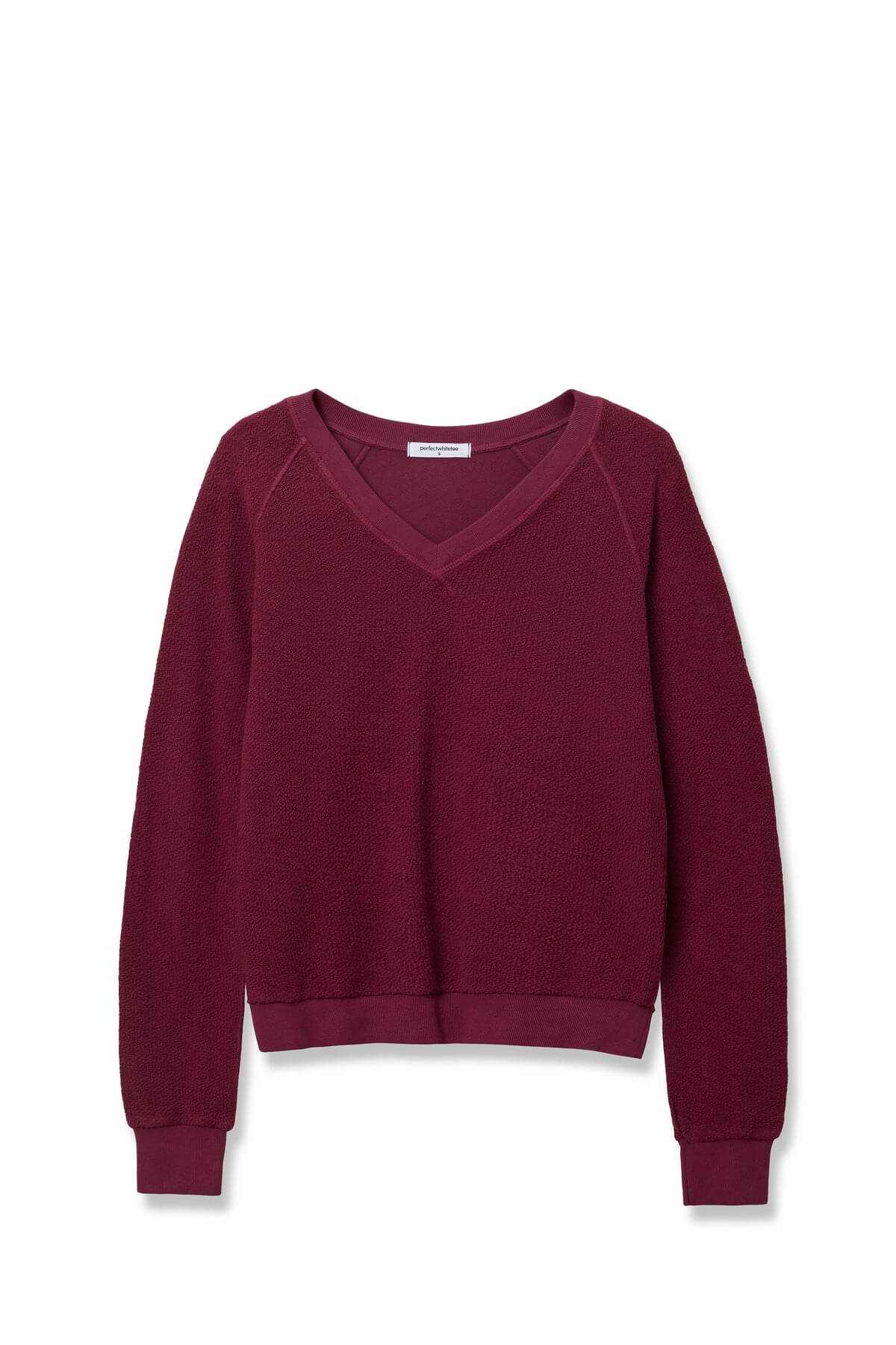 Perfect White Tee Zuri sweatshirt in burgundy