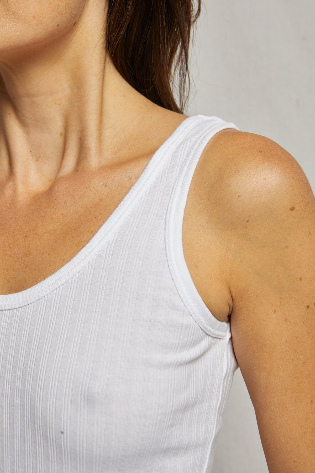 Perfect White Tee Ella rib tank in white