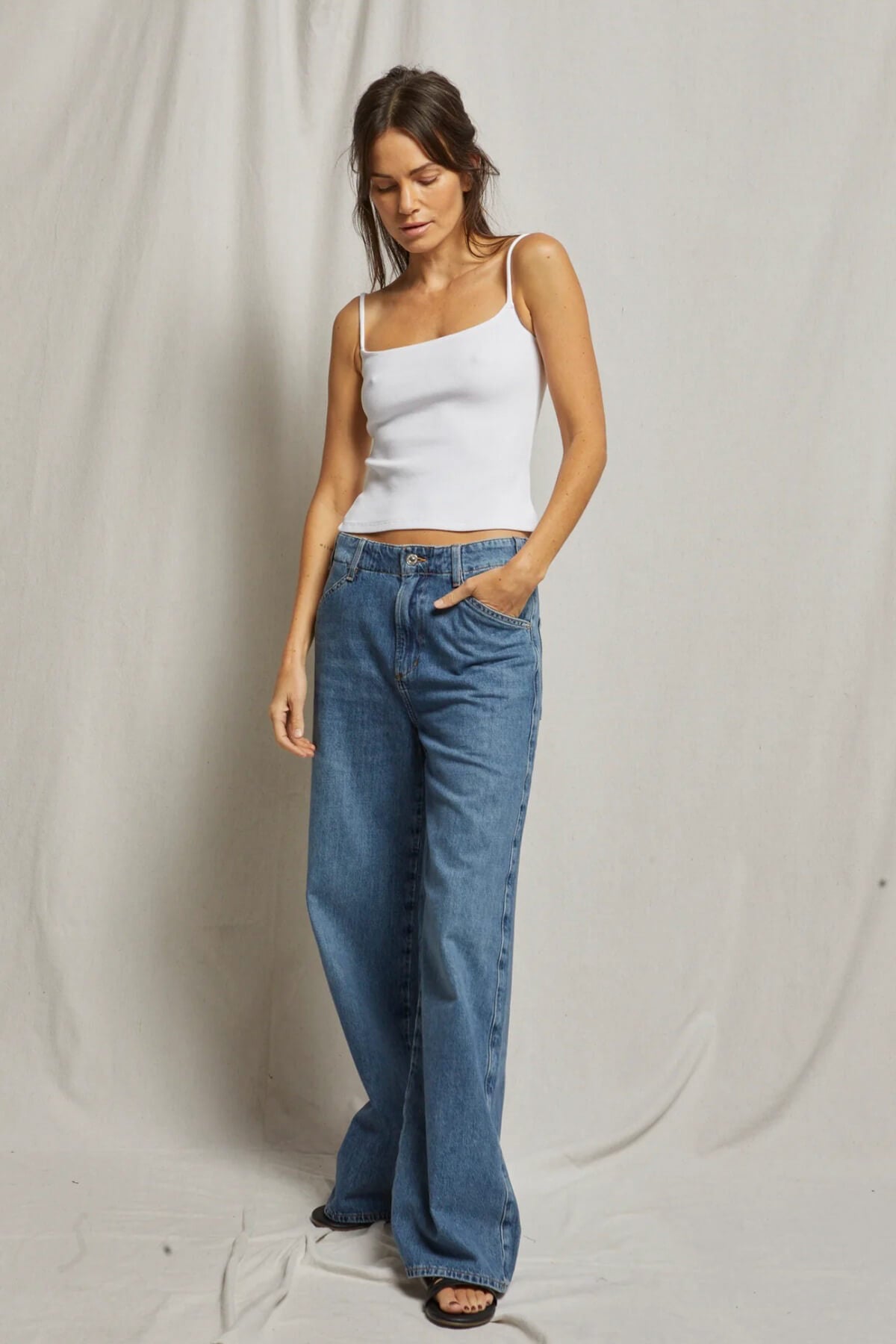 Perfect White Tee Lucille structured cami in white