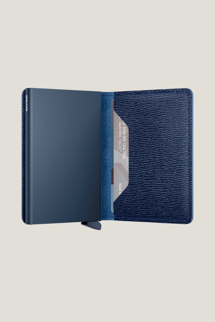 SEcrid slim wallet in crisple navy