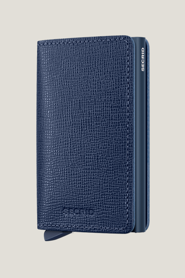 SEcrid slim wallet in crisple navy