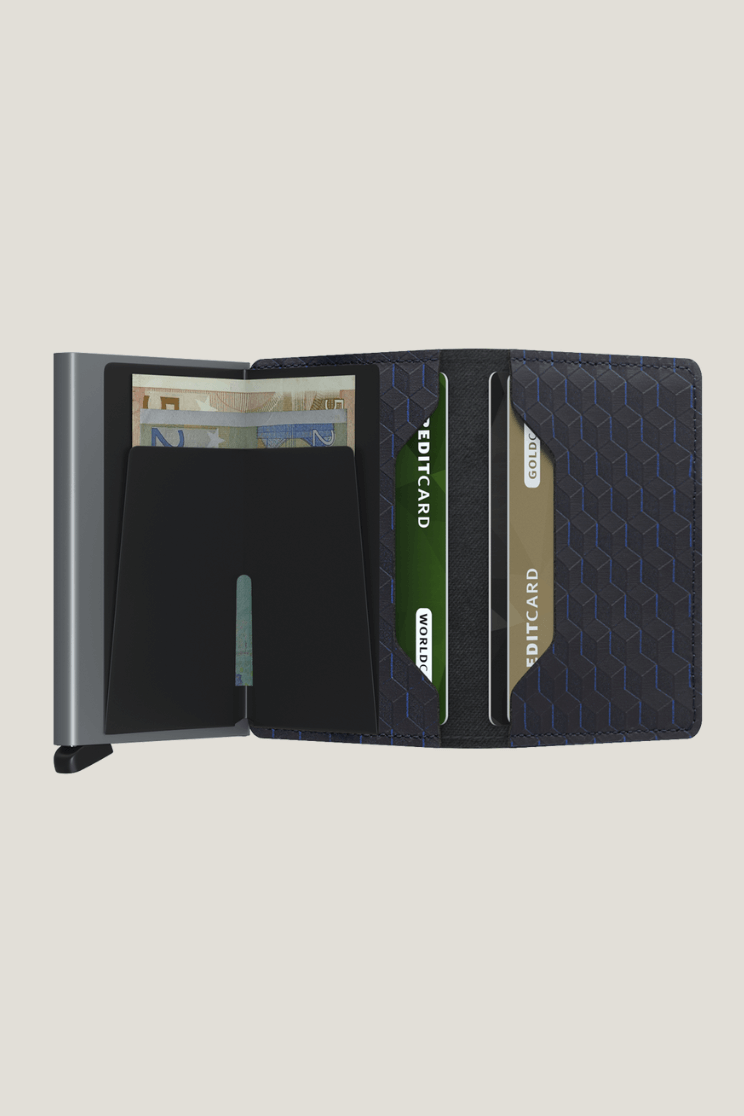 SEcrid slim wallet optical in black-titanium