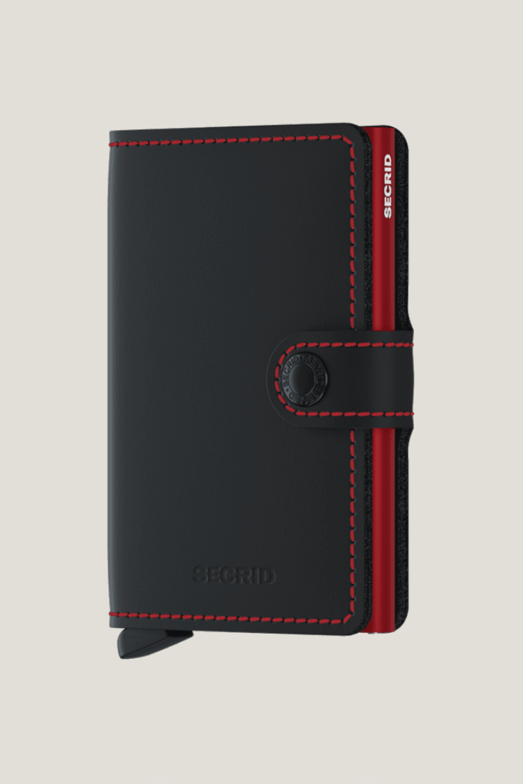 SEcrid mini wallet in black and red