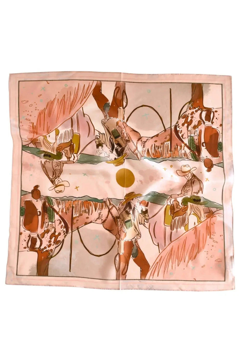 Western day and night bandana