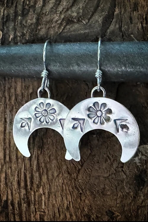 Raegan Hough Metalsmith mini Kaila crescents earrings