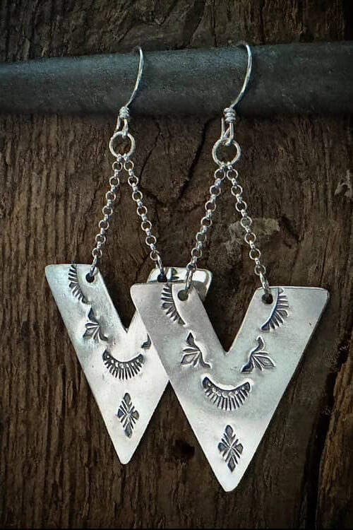 Raegan Hough Metalsmith Suzanne triangles earrings