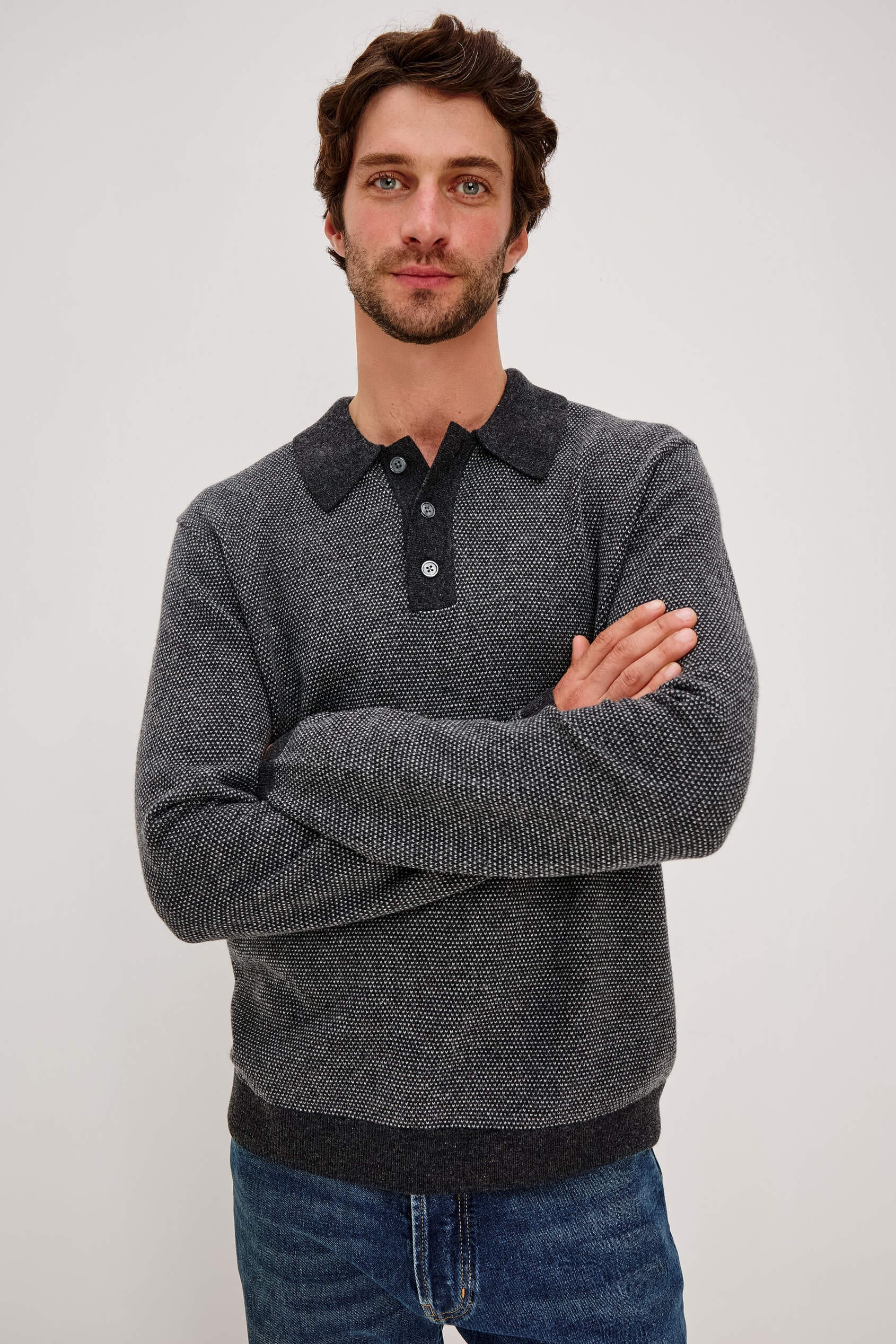 Rails Anders Sweater in charcoal ice