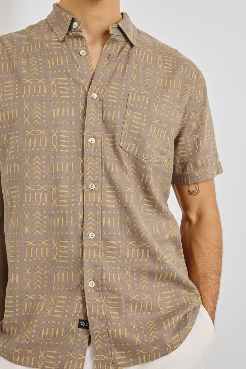 Rails Carson shirt in bali batik brown