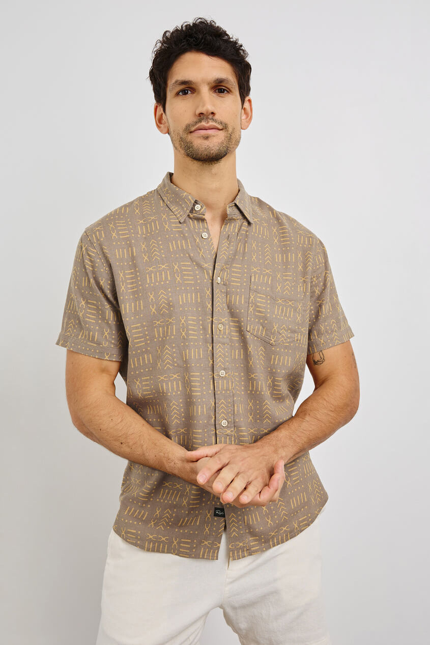 Rails Carson shirt in bali batik brown