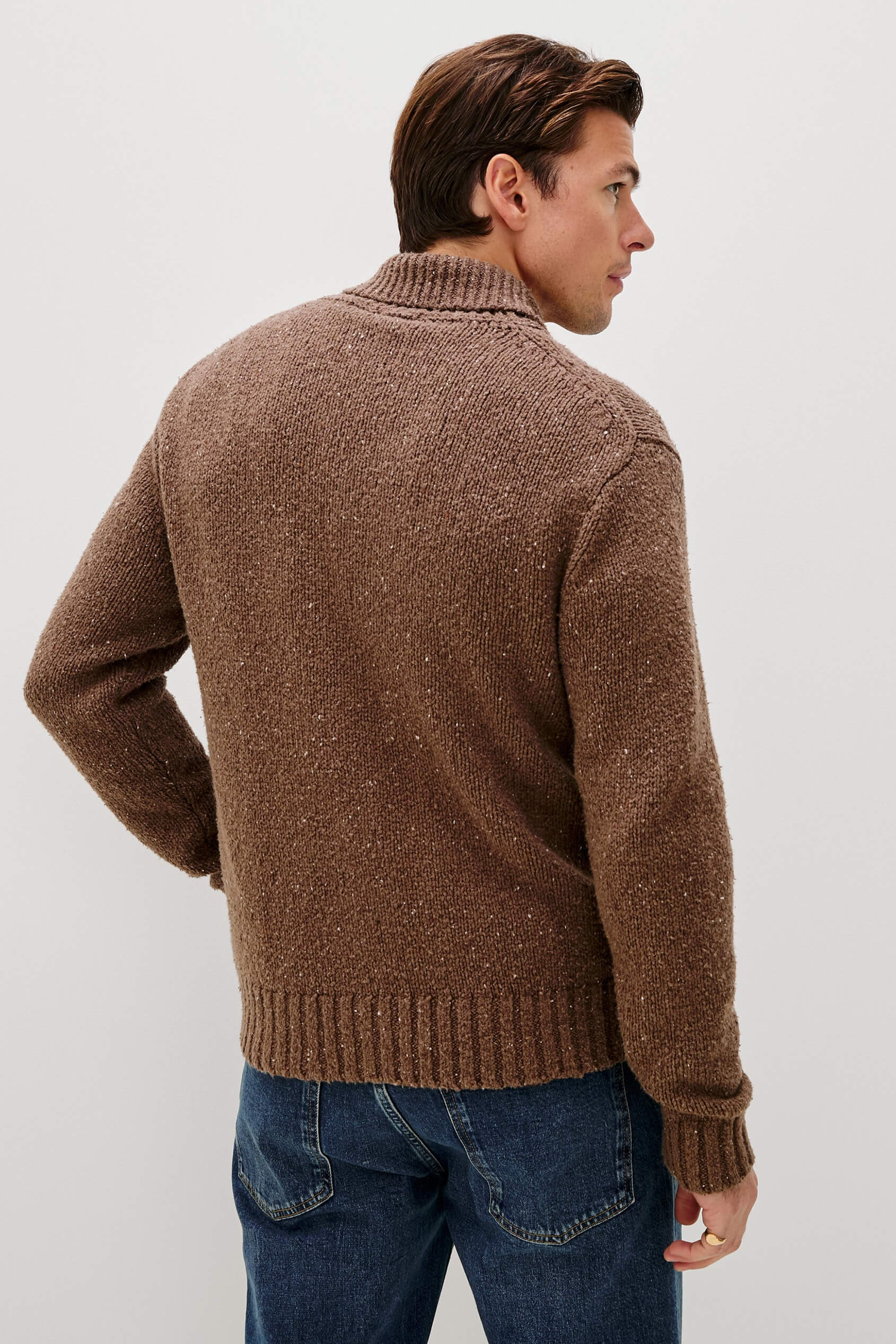 Rails Corden Cardigan in chestnut speckle