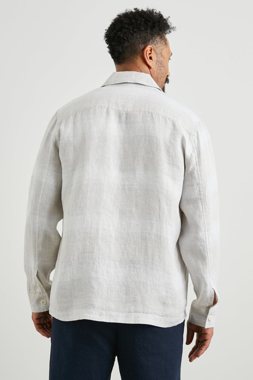 Rails Kerouac Shirt in wicker graphite stripe