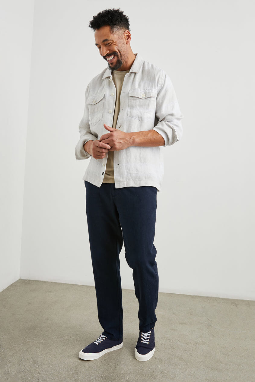 Rails Kerouac Shirt in wicker graphite stripe