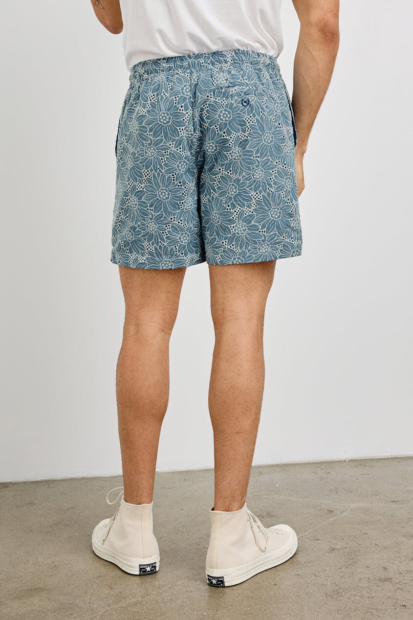 Rails Logan short in multi blue sunflower