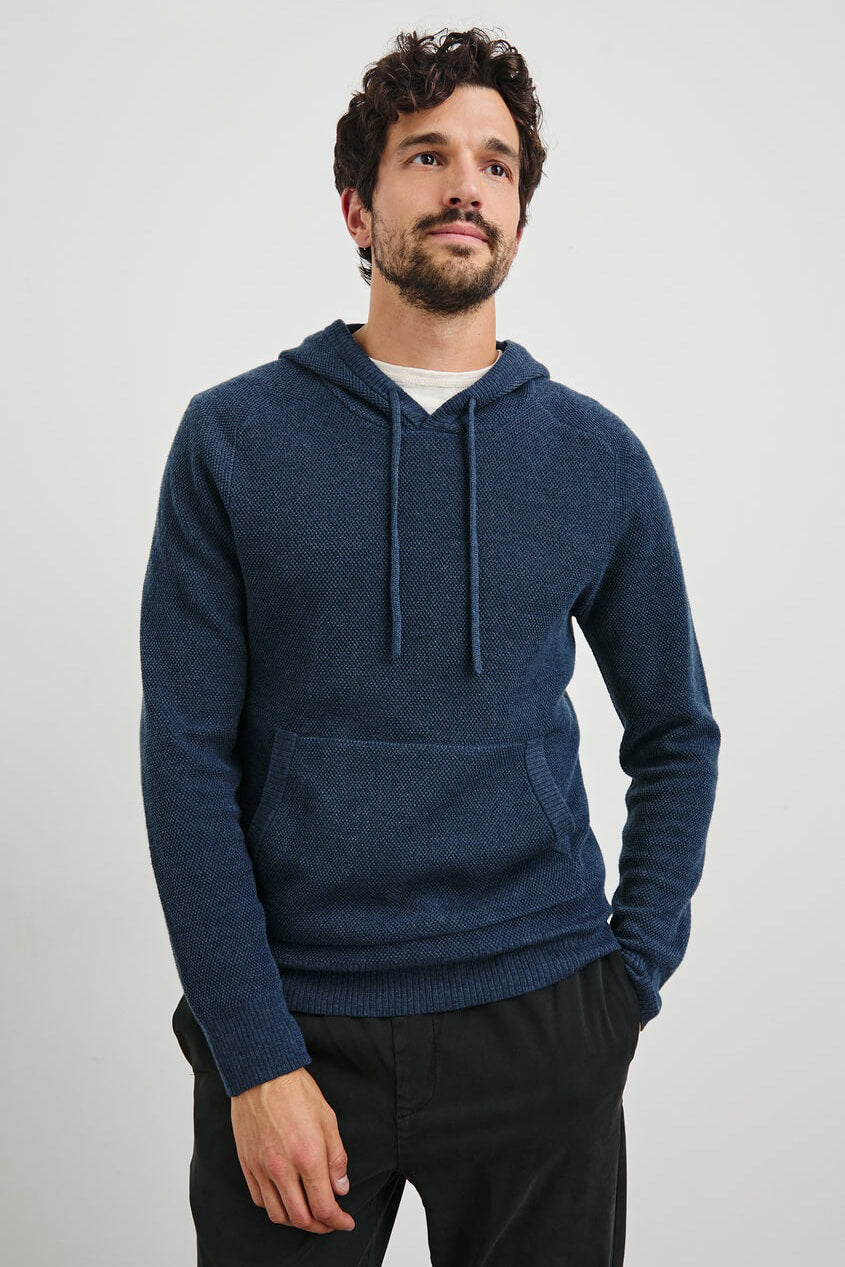 Rails Matador hoodie in blue melange
