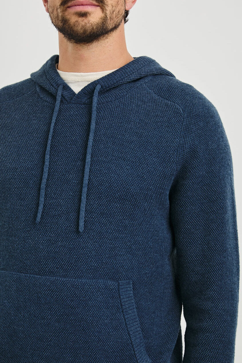 Rails Matador hoodie in blue melange