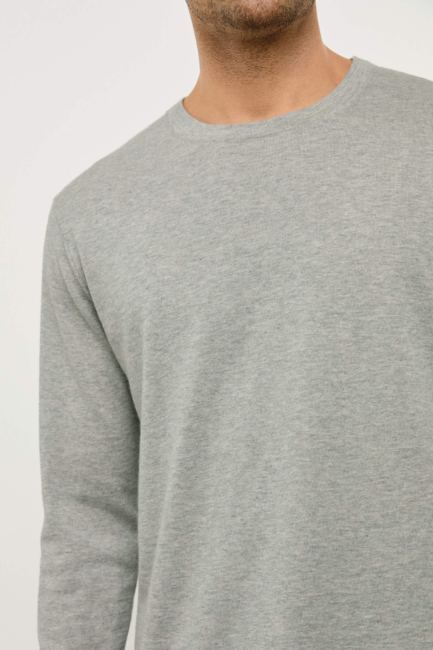 Rails Quentin Cashmere Long Sleeve in heather grey