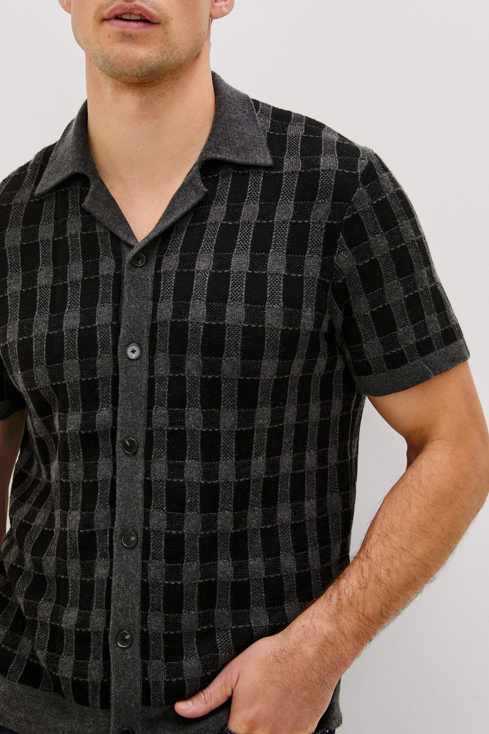 Rails Ronan Shirt in charcoal black