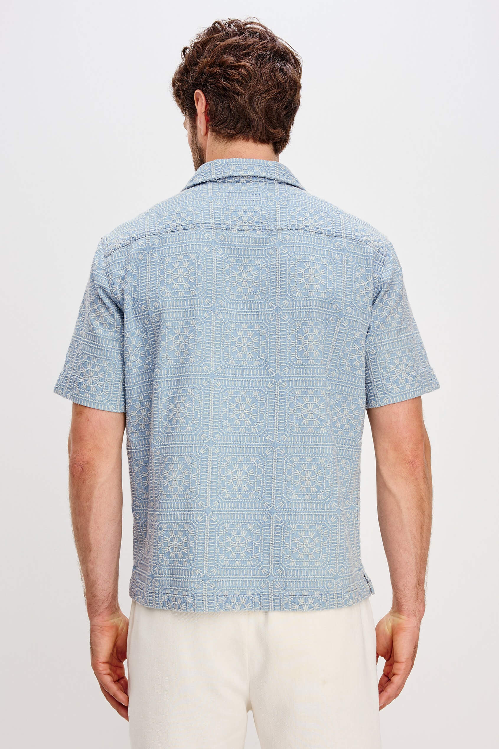 Rails Tyler Shirt in Indigo Cream Squares