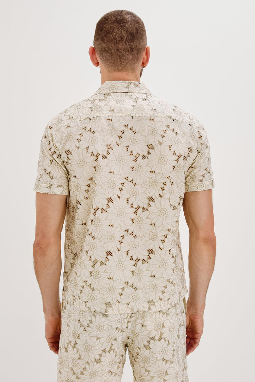 Rails Tyler Shirt in khaki white sunflower