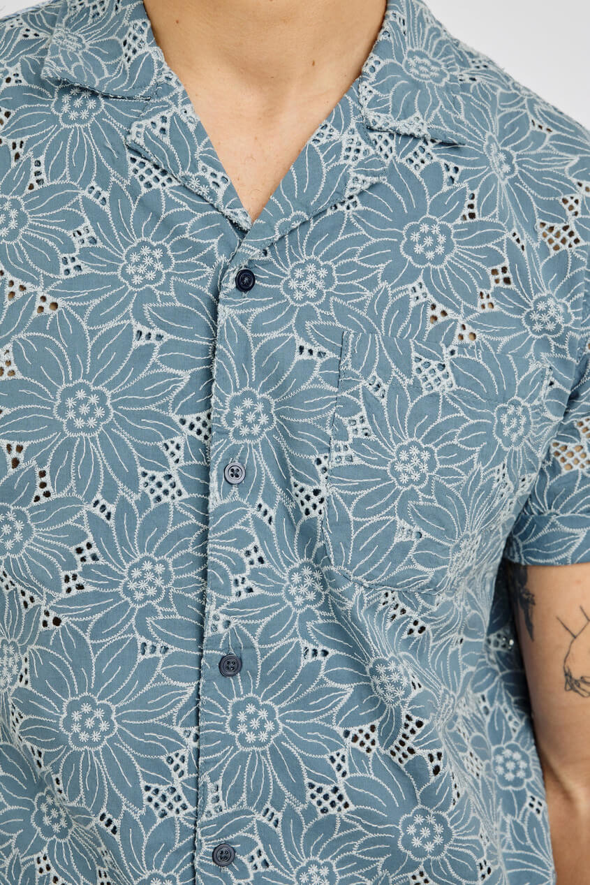 Rails Tyler shirt in multi blue sunflower