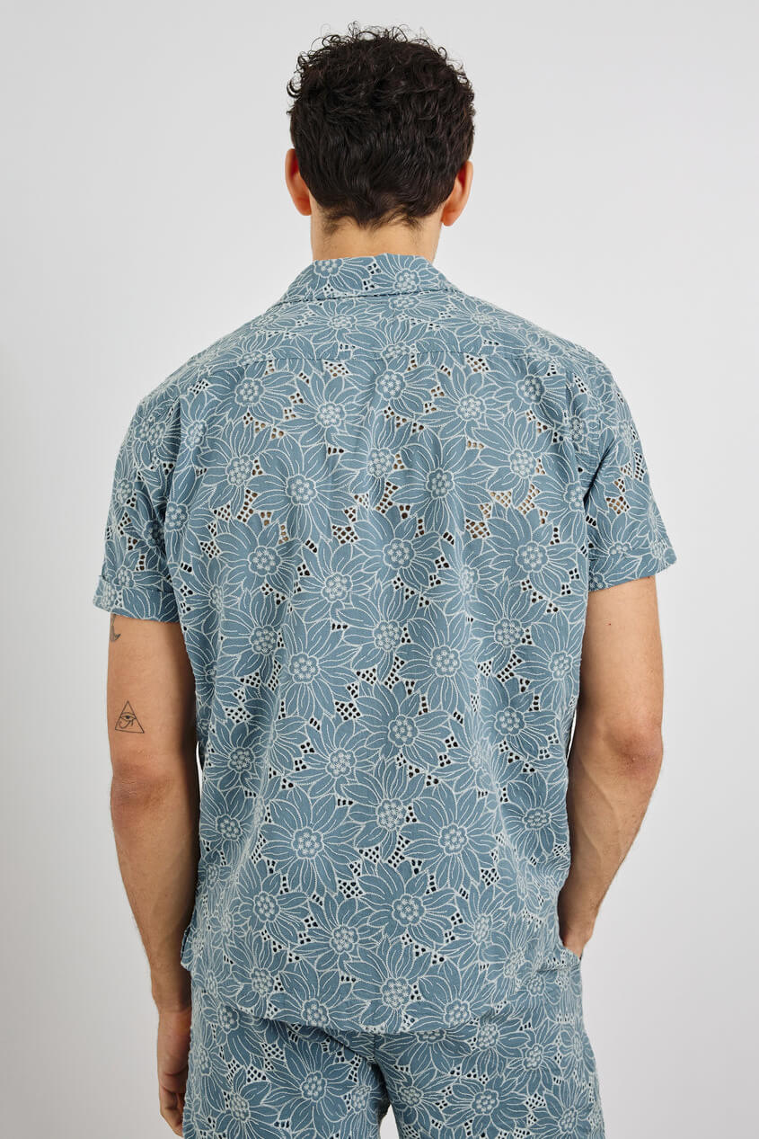 Rails Tyler shirt in multi blue sunflower
