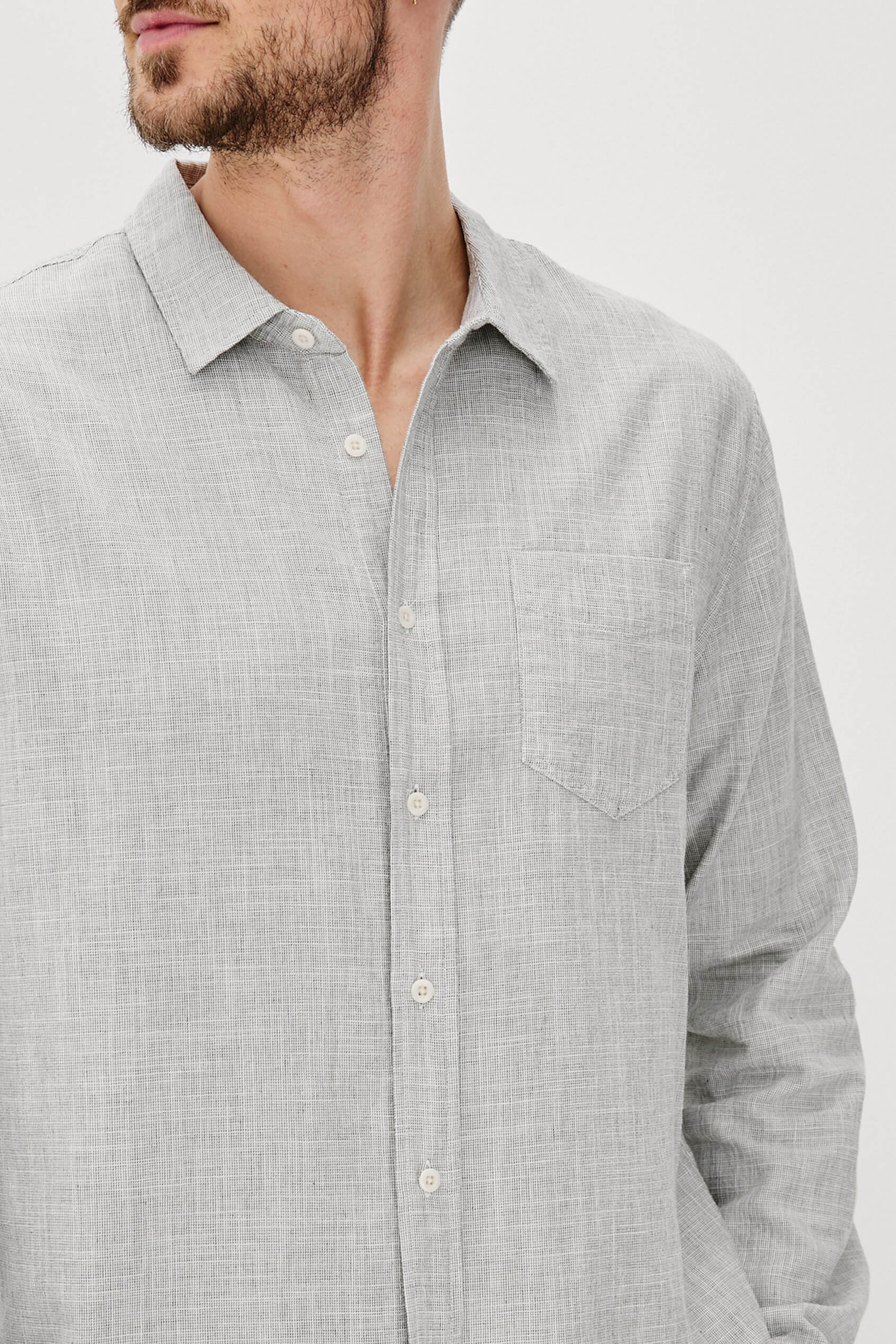 Rails Wyatt Shirt in platinum etch