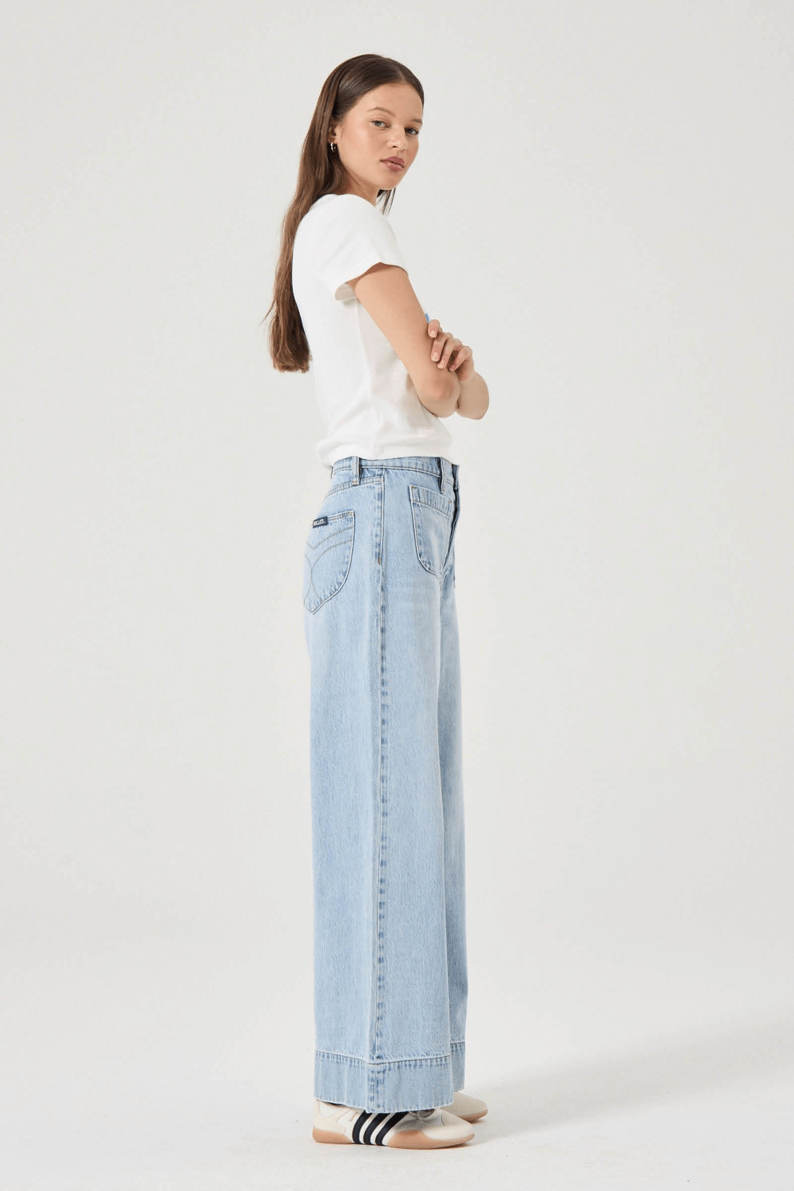 Rolla's Relaxed Sailor Long Jean in breezy blue