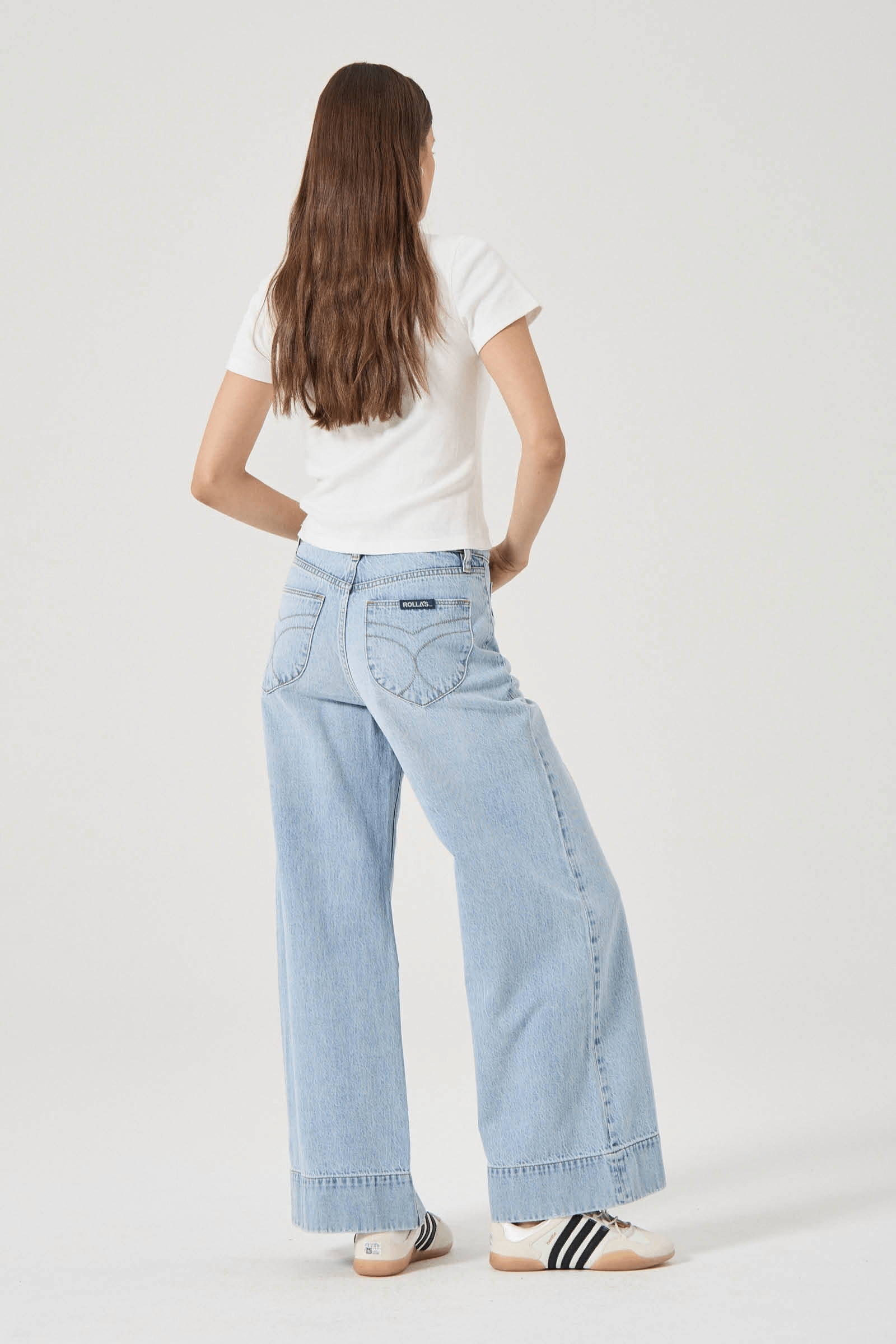 Rolla's Relaxed Sailor Long Jean in breezy blue