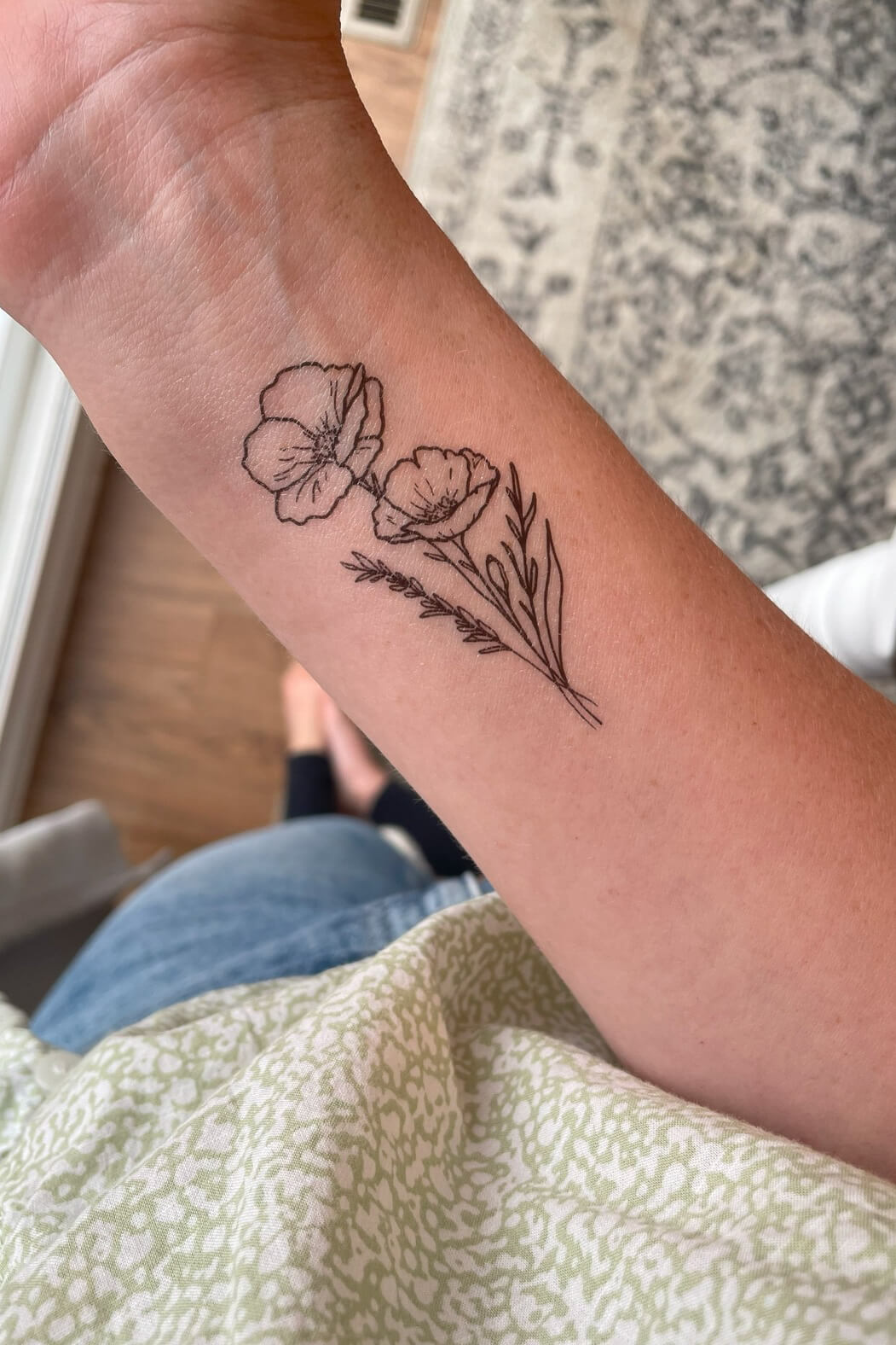 Saint & Company Golden Poppy Tattoo