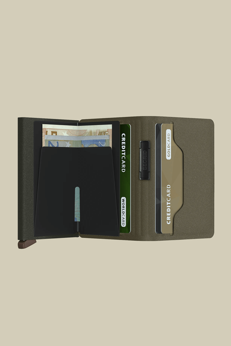 Secrid band wallet in green and orange