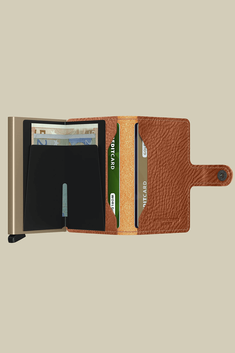 Secrid mini wallet in veg carmello sand