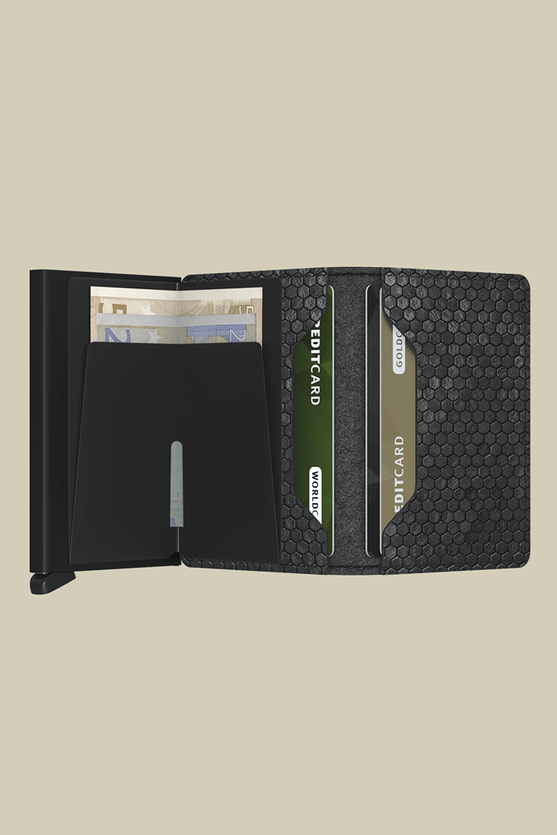Secrid slim wallet in hexagon black
