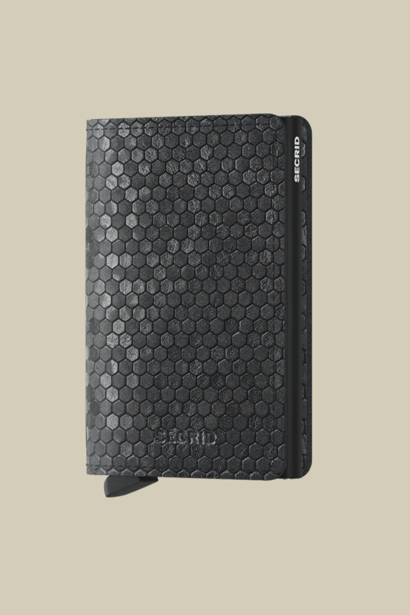 Secrid slim wallet in hexagon black