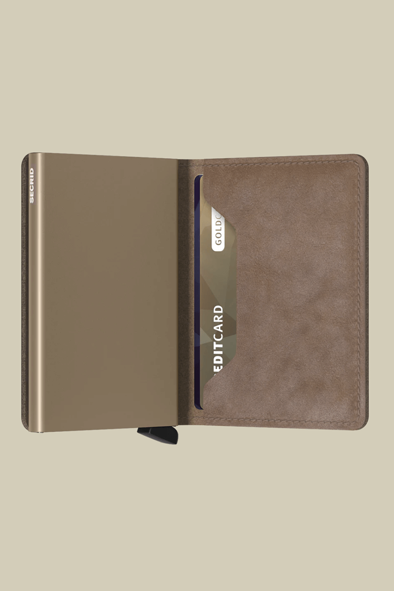 Secrid slim wallet in vintage taupe