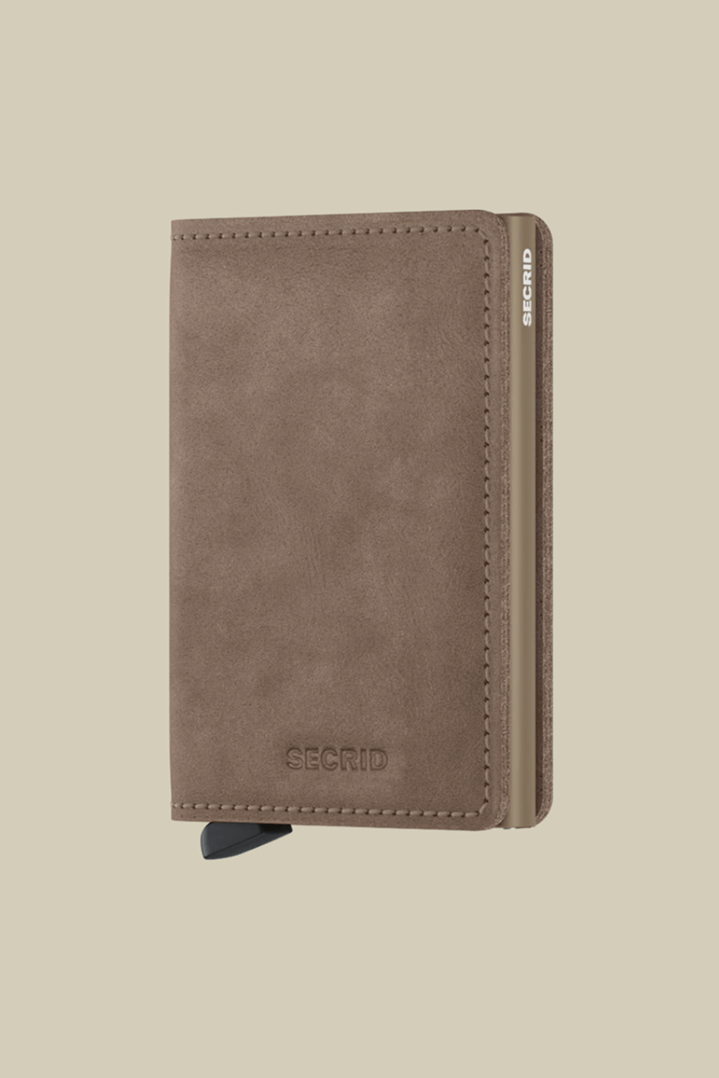 Secrid slim wallet in vintage taupe