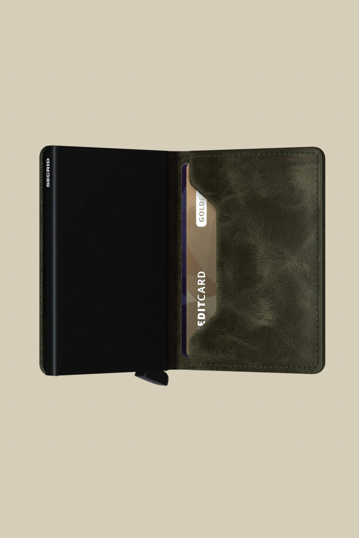 Secrid slimwallet in vintage olive black