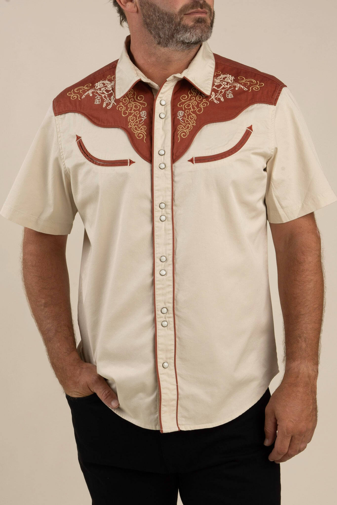 Sendero Cody Western Shirt in oat