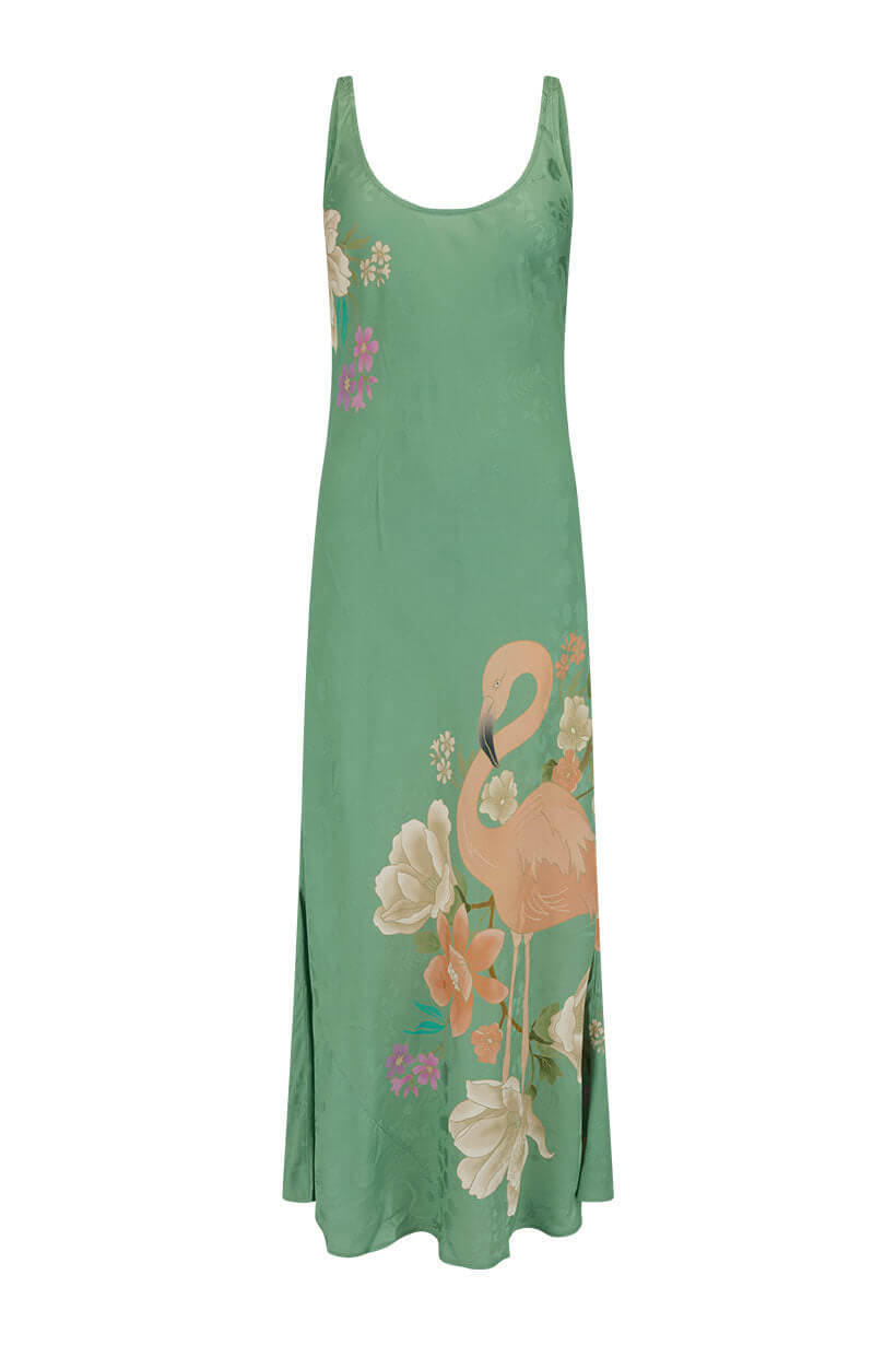 Spell Floridian Bias Dress in sage