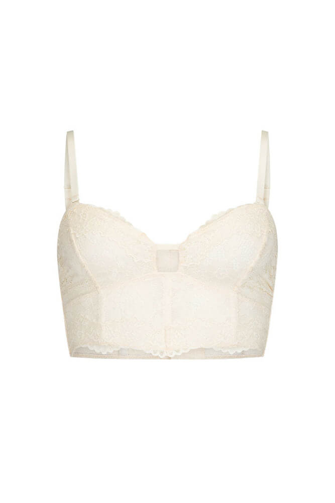 Spell Lux Lisbon lace bustier in vintage cream