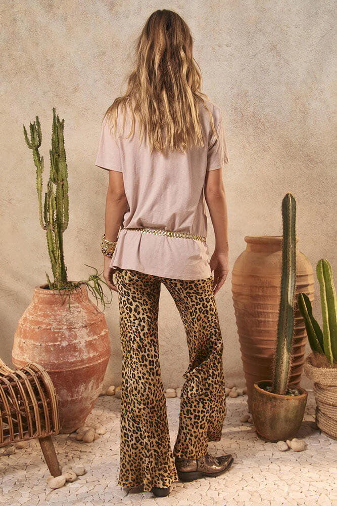 Spell Samantha bias pant in vintage leopard