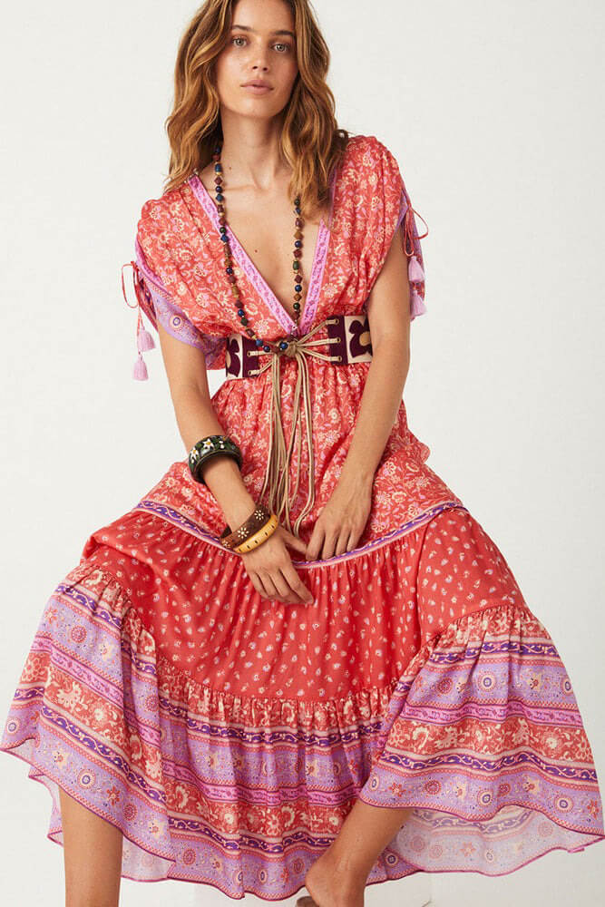 Spell sunshine bandit gown in cayenne