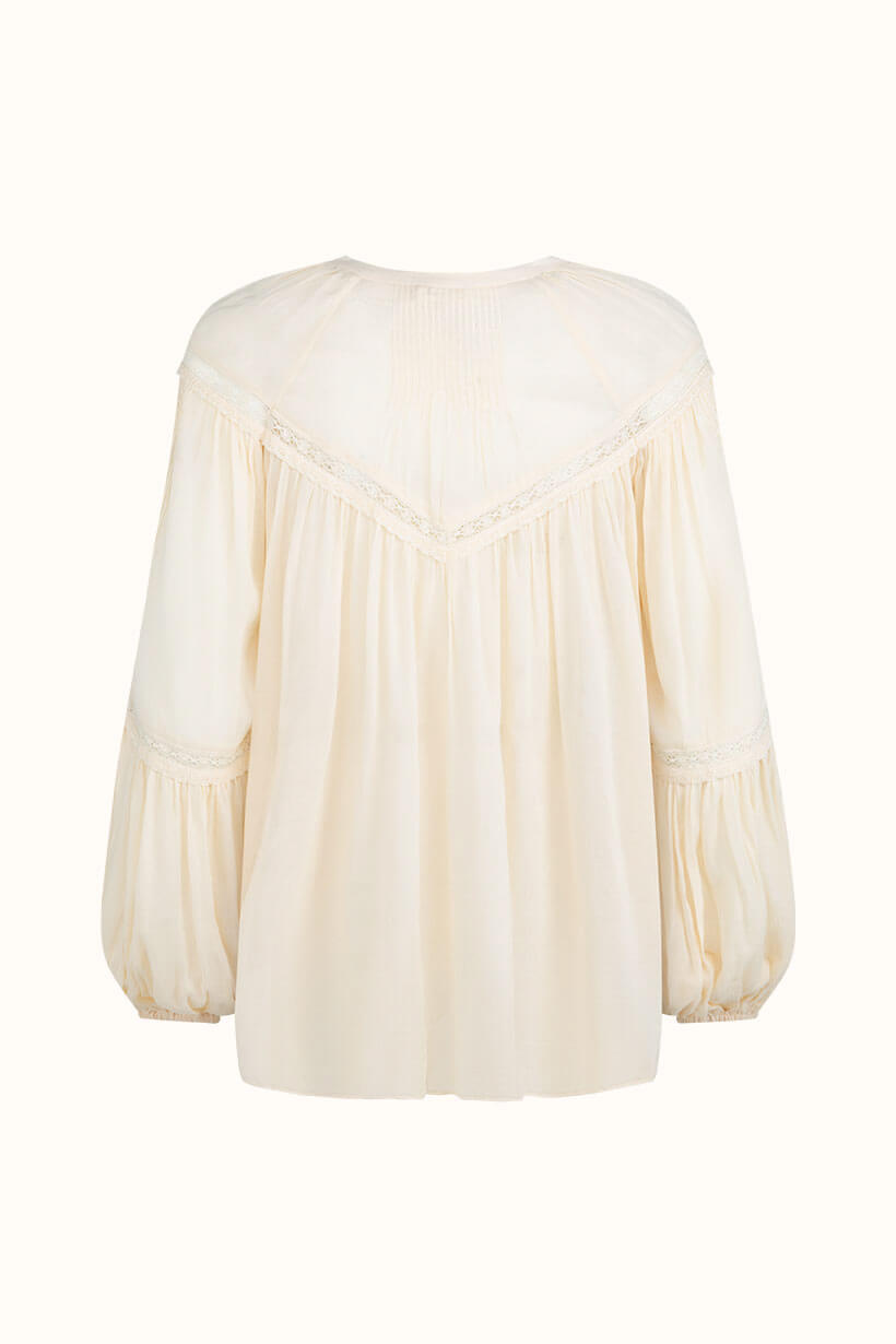 Spell Teodora Blouse in white smoke