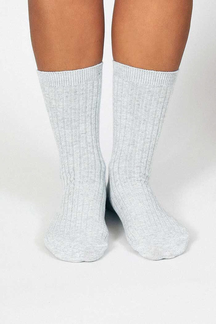 Tailored Union Luxe Crew Sock in heather grey