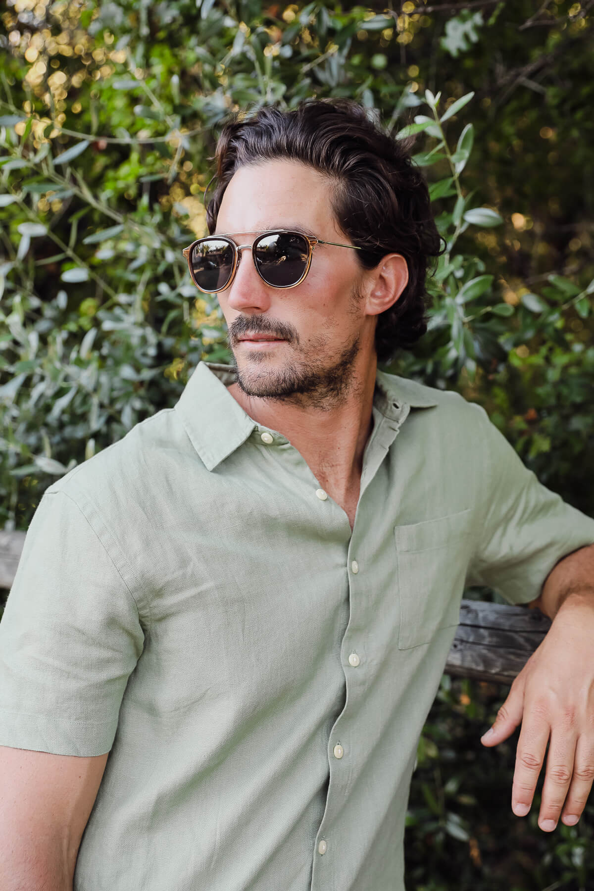 mens green ola shirt