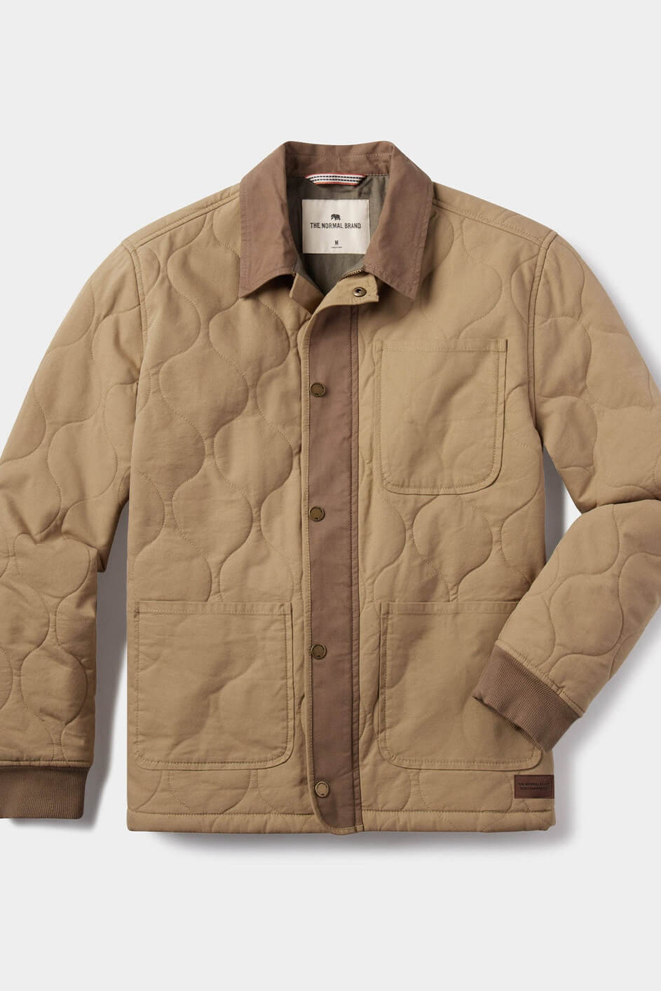 The Normal Brand James Canvas Liner Jacket in tan cedar