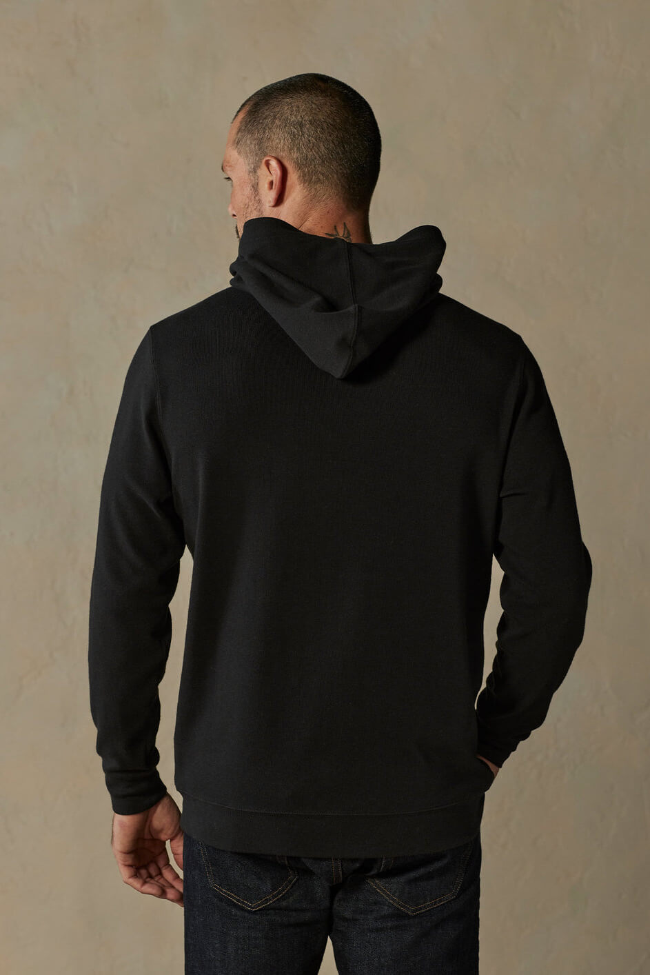 The Normal Brand Puremeso Essential Hoodie in black