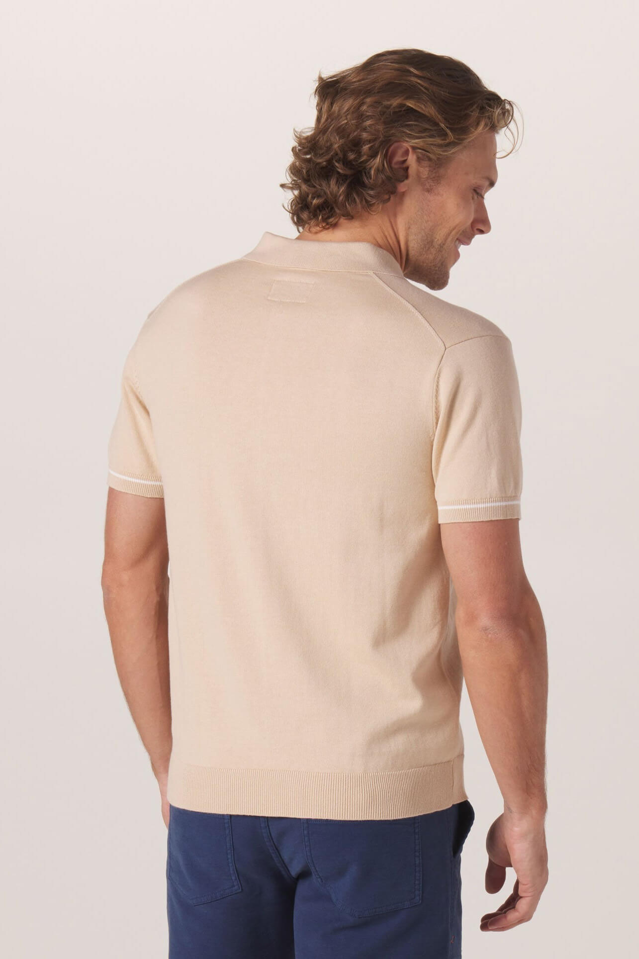 The Normal Brand Robles Knit Polo in cream